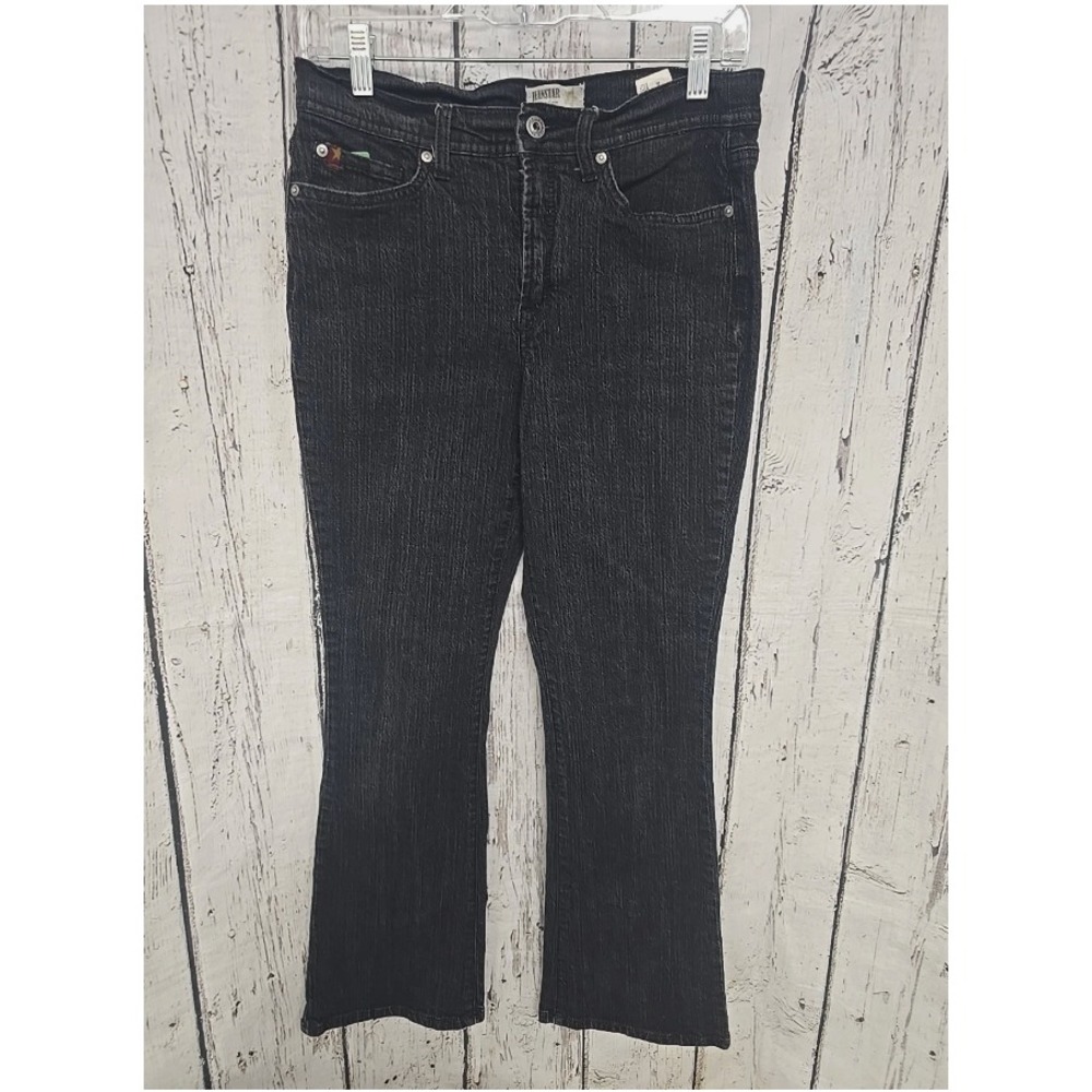 Jeanstar Women's Black Boot Cut Short Size 8 Mid Rise Denim Jeans 30x29
